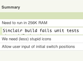 Editing a work item list